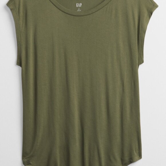Gap Green Luxe Dolman Sleeve T-Shirt - Picture 3 of 9